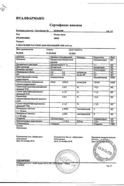 Сертификат Глиатилин 1000 мг/3 мл раствор для инфузий и внутримышечного введения 3 мл 3 шт