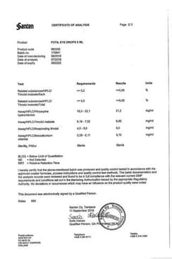 Сертификат Фотил капли глазные 2% фл-кап.5 мл