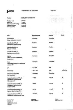 Сертификат Фотил капли глазные 2% фл-кап.5 мл