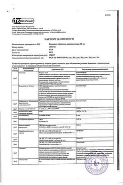 Сертификат Валидол 60 мг таблетки подъязычные 10 шт