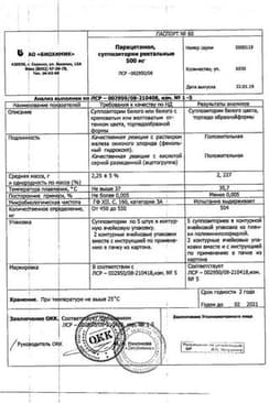 Сертификат Парацетамол
