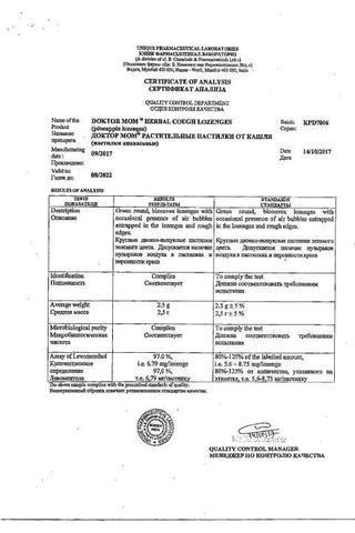 Сертификат Доктор Мом сироп 100 мл 1 шт