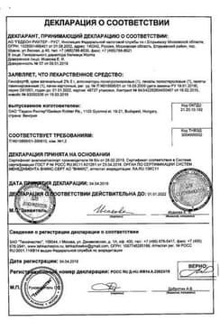 Сертификат Гинофорт