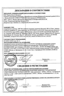 Сертификат Миг 400 таблетки 400 мг 10 шт