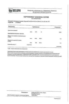 Сертификат Ирузид 20 мг+25 мг таблетки 30 шт
