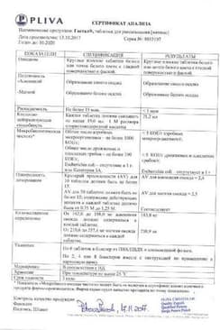 Сертификат Гастал таблетки для рассасывания мята 48 шт