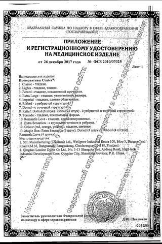 Сертификат Contex Романтик Презервативы ароматизированные 3 шт