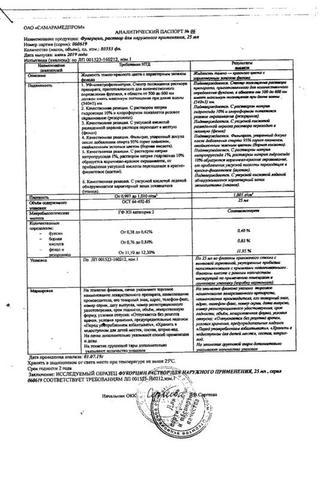 Сертификат Фукорцин раствор 25 мл 1 шт