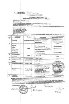 Сертификат Люголь