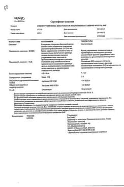 Сертификат Никоретте 4 мг резинка жевательная лекарственная Свежие фрукты 30 шт