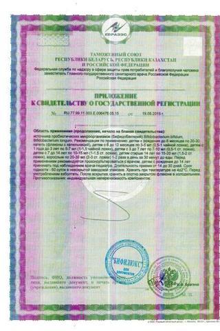 Сертификат Нормофлорин-Б