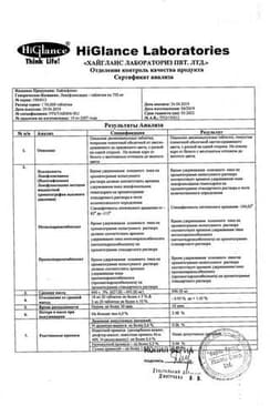 Сертификат Хайлефлокс 750 мг таблетки 5 шт