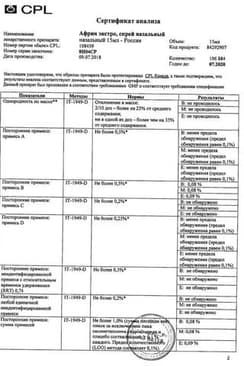Сертификат Африн