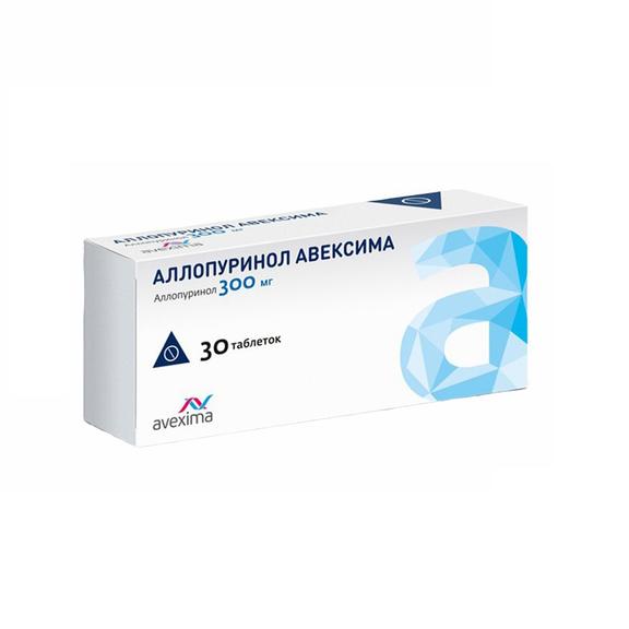 Аллопуринол Авексима таблетки 300 мг 30 шт цена,   в .
