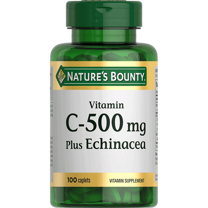 Nature's Bounty Витамин С 500 мг плюс Эхинацея таблетки 100 шт цена ...