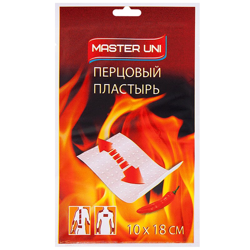 Master Uni пластырь перцовый 10 см х 18 см 1 шт цена, купить в Москве в ...