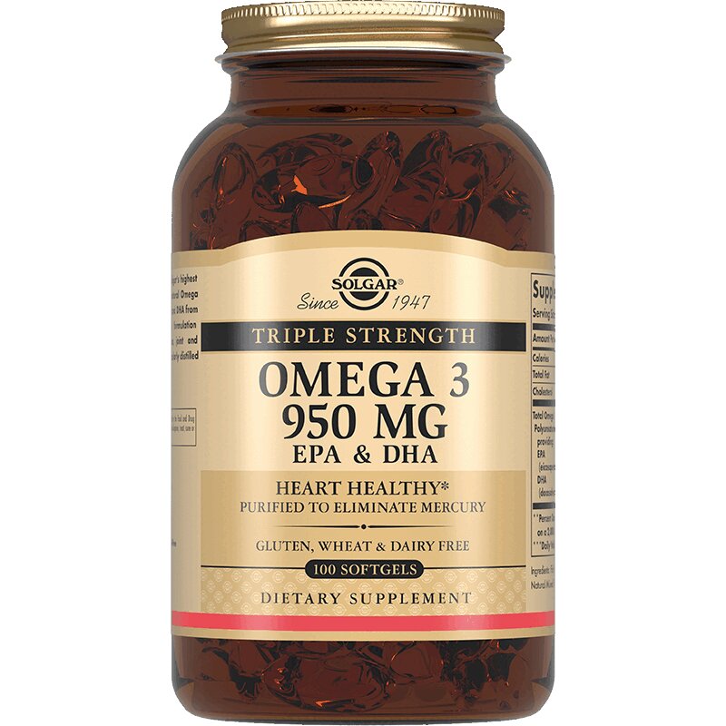 Solgar Тройная Омега-3 ЭПК и ДГК 950 мг капсулы мягкие 100 шт цена ...