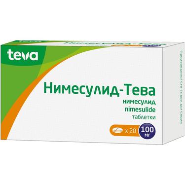 Нимесулид-Тева 100 мг таблетки 20 шт