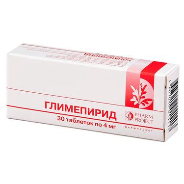 Глимепирид 4 мг таблетки 30 шт