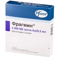 Фрагмин 5000 анти-Ха МЕ/0,2 мл раствор для инъекций шприц 0,2 мл 10 шт