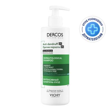 Vichy Dercos Шампунь-уход интенсивный против перхоти для нормальных и жирных волос 390 мл