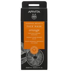 Apivita Express Beauty Маска для лица для сияния кожи Апельсин 8 мл 2 шт