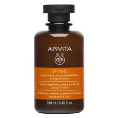 Apivita Shine Шампунь для блеска волос Апельсин-Мед 250 мл