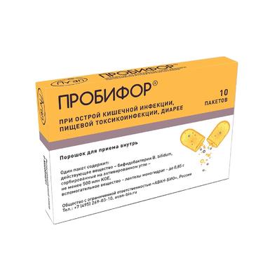 Пробифор 500 млн КОЕ порошок для приема внутрь 10 шт