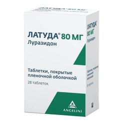 Латуда 80 мг таблетки 28 шт