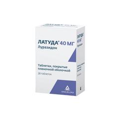 Латуда 40 мг таблетки 28 шт