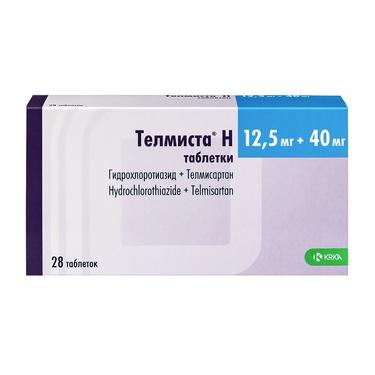 Телмиста Н 12,5 мг+40 мг таблетки 28 шт