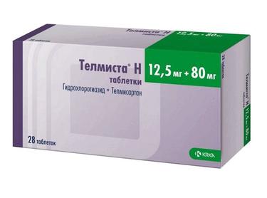Телмиста Н 12,5 мг+80 мг таблетки 28 шт