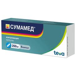 Сумамед 250 мг капсулы 6 шт
