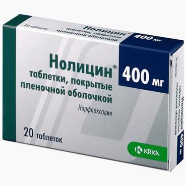 Нолицин 400 мг таблетки 20 шт