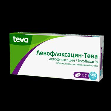 Левофлоксацин-Тева 500 мг таблетки 7 шт