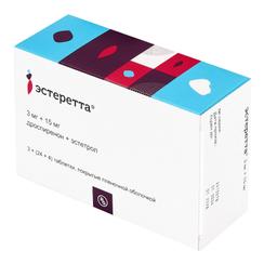 Эстеретта 3 мг+15 мг таблетки 84 шт