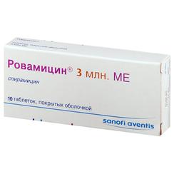 Ровамицин 3000000 МЕ таблетки 10 шт