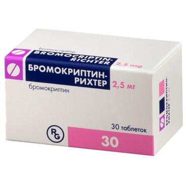 Бромокриптин-Рихтер 2,5 мг таблетки 30 шт