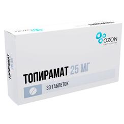 Топирамат таблетки 25 мг 30 шт