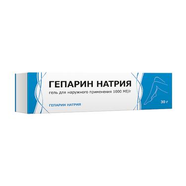 Гепарин натрия гель для наружного применения 30 г
