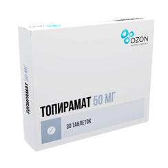 Топирамат 50 мг таблетки 30 шт