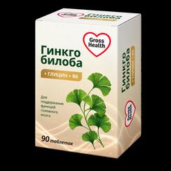 Gross Health Гинкго Билоба+Глицин+В6 таблетки 90 шт