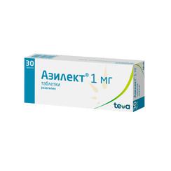 Азилект таблетки 1 мг 30 шт