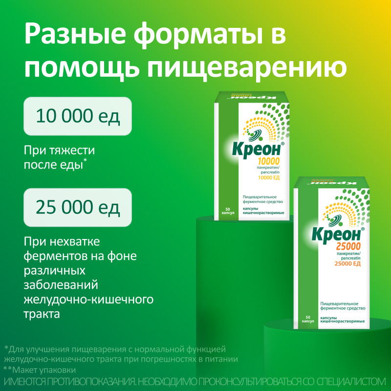 Креон 25000 капсулы 50 шт