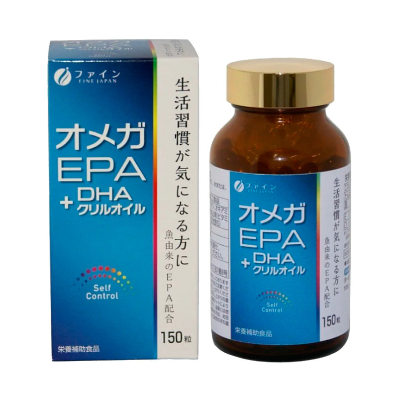 Fine Japan Омега-3 ЭПК и ДГК капсулы 150 шт