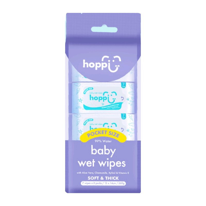 Hoppi Mini Салфетки влажные детские 56 шт
