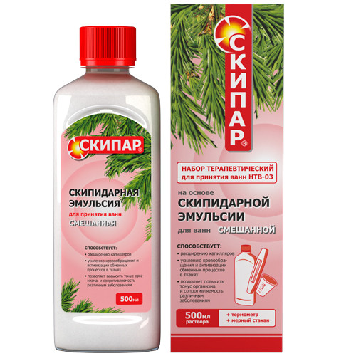 Скипар Скипидарная эмульсия для ванн 500 мл