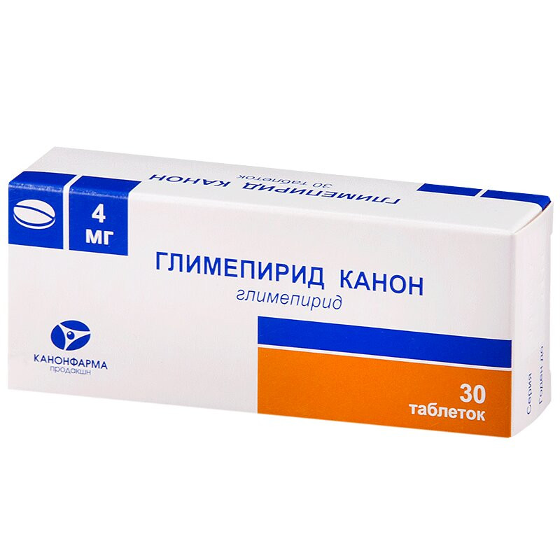 Глимепирид Канон 4 мг таблетки 30 шт
