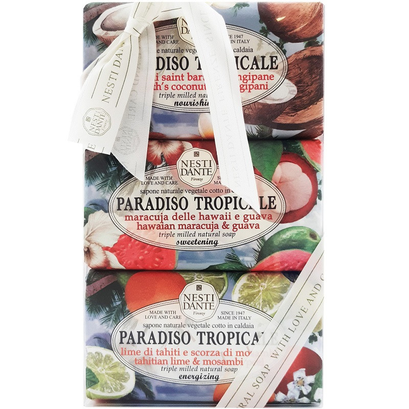 Nesti Dante Paradiso Tropicale Набор мыло фруктовое 250 г 3 шт