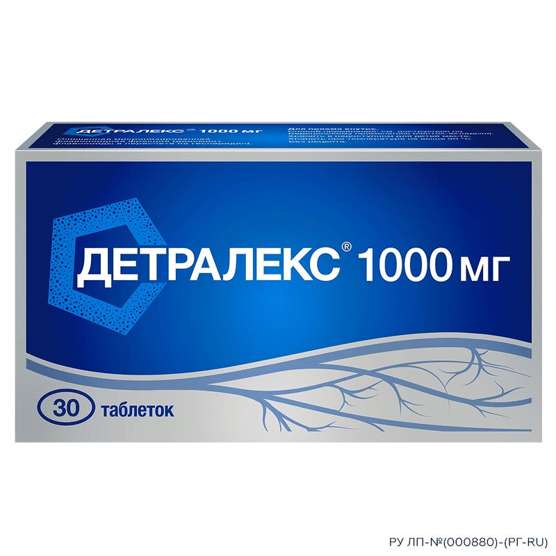Детралекс 1000 мг таблетки 30 шт